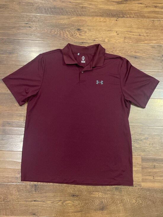 Under Armour Other - Under Armour Loose Fit Polo Deep Purple Sz Large